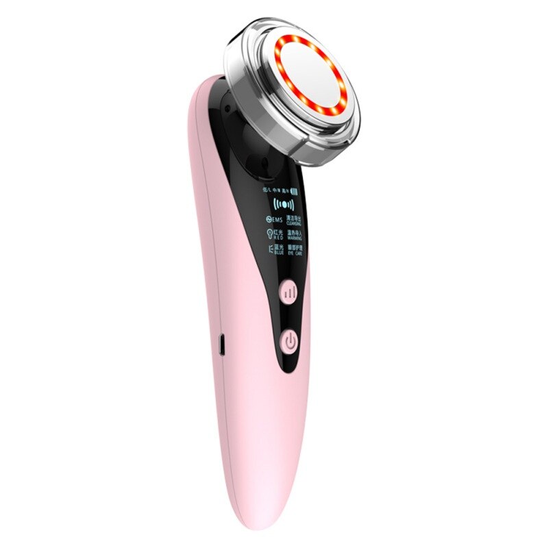 LED Face Beauty Massager Cold Hammer Ultrasonic Cryotherapy Facial Vibration Massager Face Body Spa Ion Beauty Instrument: DH2046P