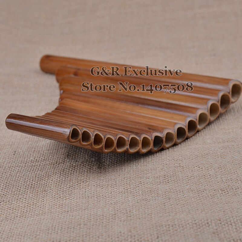 Professionele Pan Fluit 15 Pijpen Item Houtblazers Flauta G Sleutel Gebogen Handgemaakte Bamboe Panpipes Muziekinstrument Panflute Muziek