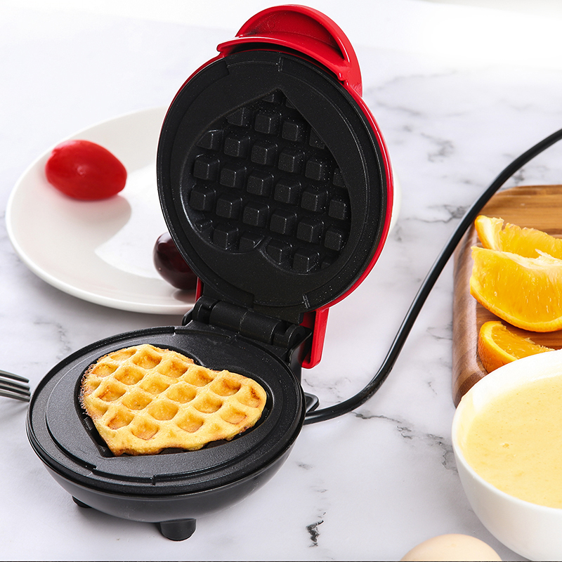 Cuppedia-Mini gofrera en forma de corazón para el hogar, 220V o 110V, novedad