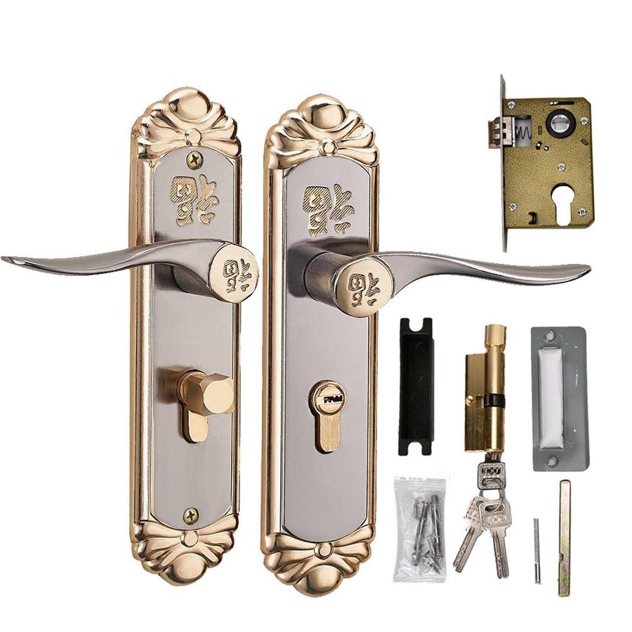European Durable Indoor Handle Door Lock Cylinder With Keys