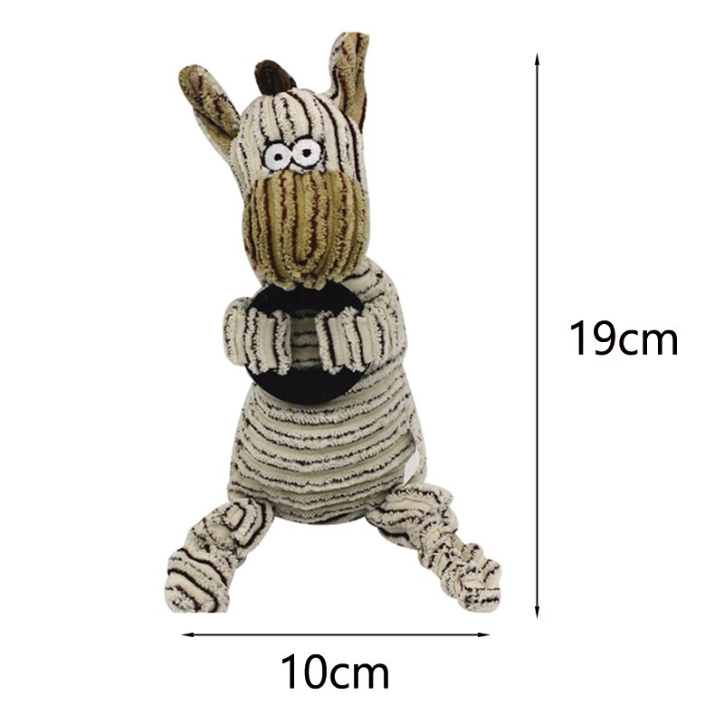 Djur form sällskapsdjur hund uppstoppade leksaker för små hundar plysch pipande valp katt tugga leksak yorkshire terrier mascotas perros accesorios: Cirkel med åsnan