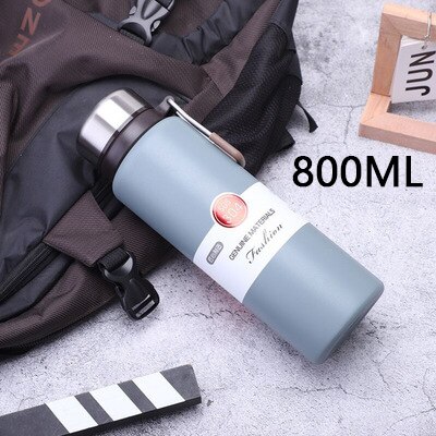 Portable thermal insulation water bottle tube outdoor sports fitness drinking water bottle plastic bottle thermal insulation pot: Pink