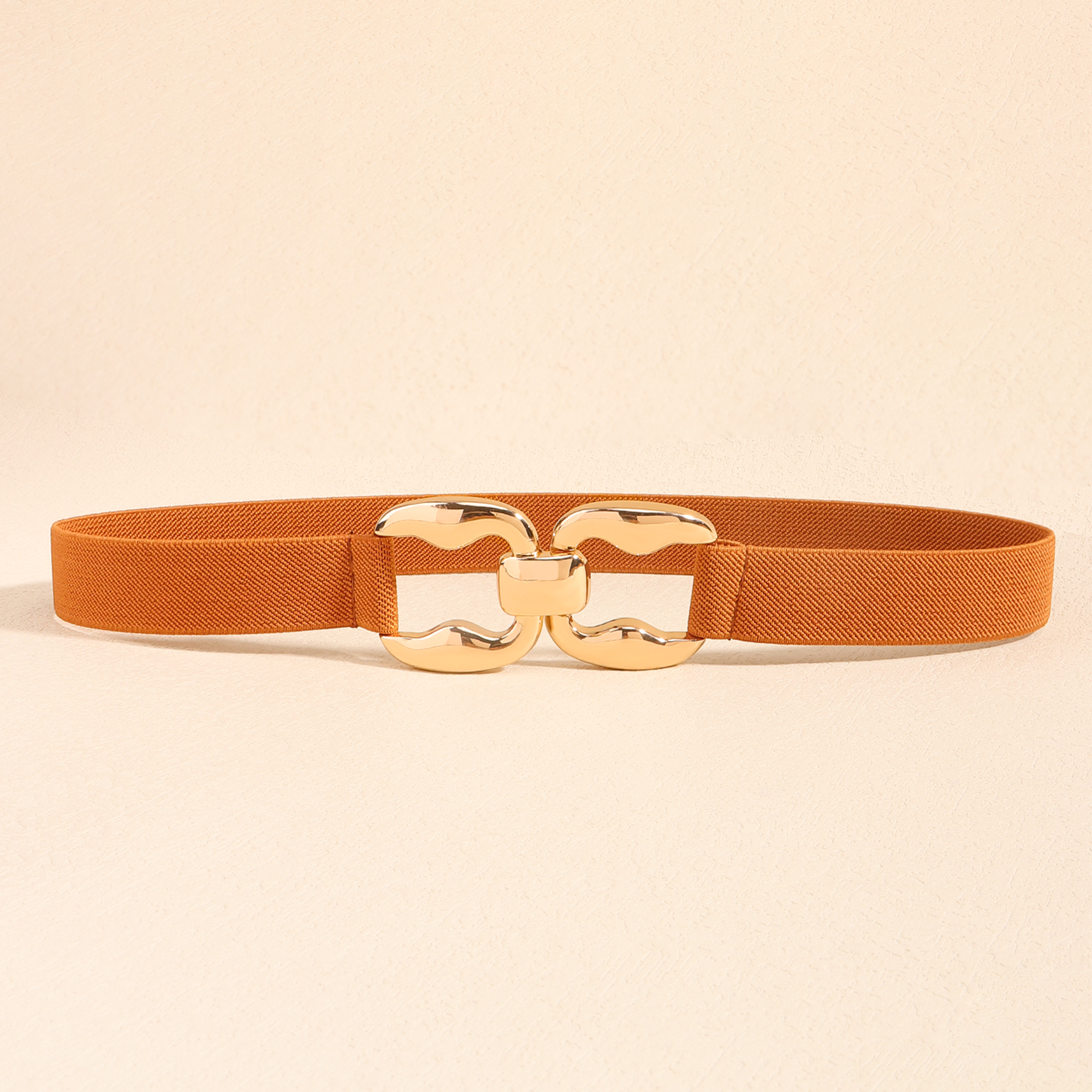 Accesorios de con cinturón elástico vintage, accesorios con un vestido para mujer con cintura alta: CAMEL