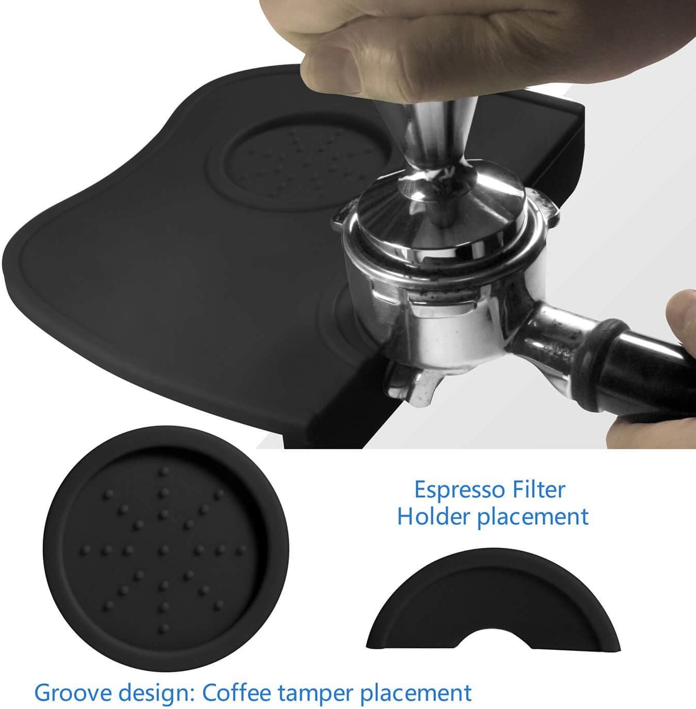 Silikone tamper måtte kaffe espresso tamper kaffe tamper station anti-skrid måtte barista værktøj tamp pad køkken tilbehør