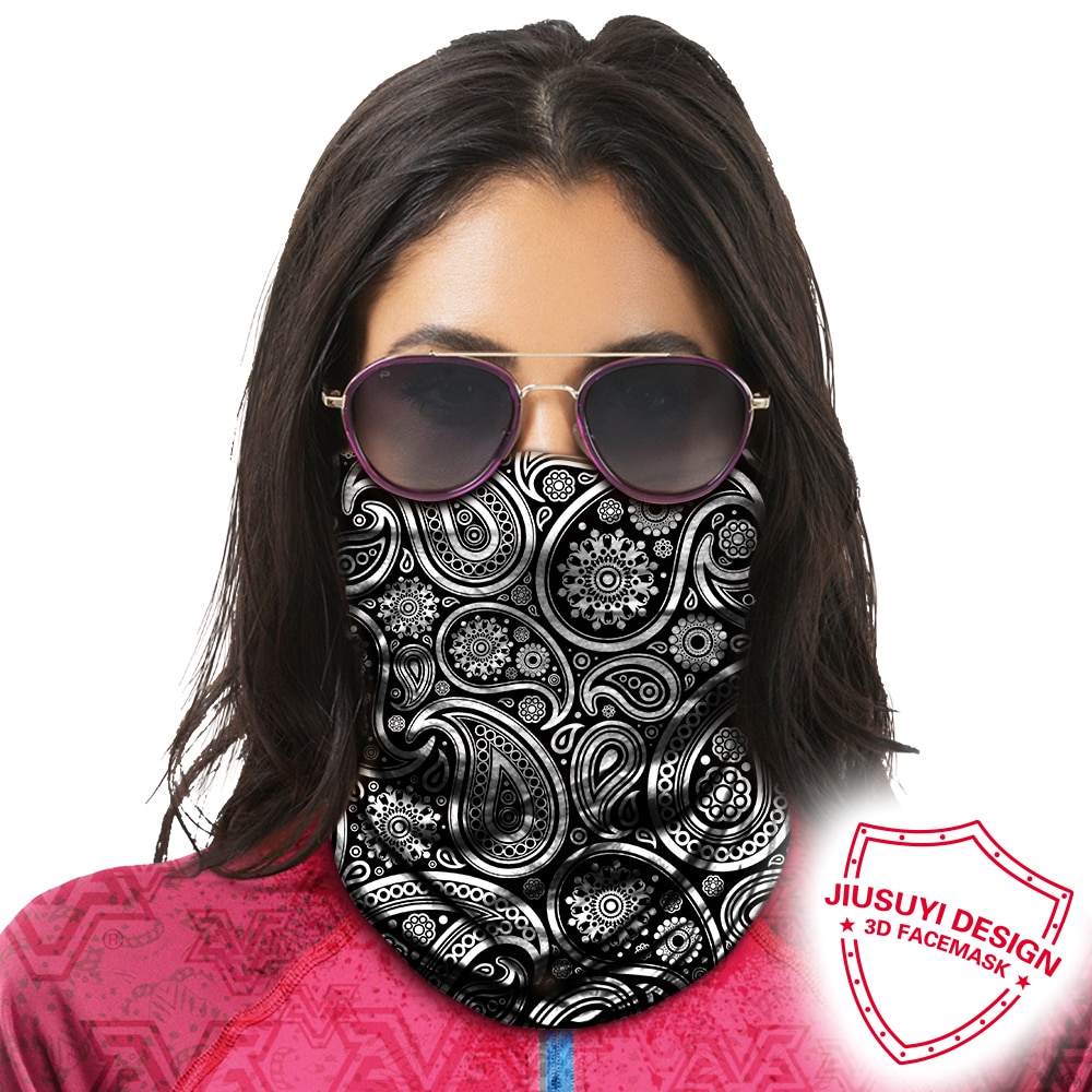 3D Seamless Bandana Neck Gaiter Tubular Scarves Head Skiing Scarf Bicycle Half Face Cover Balaclava Headband Men Women