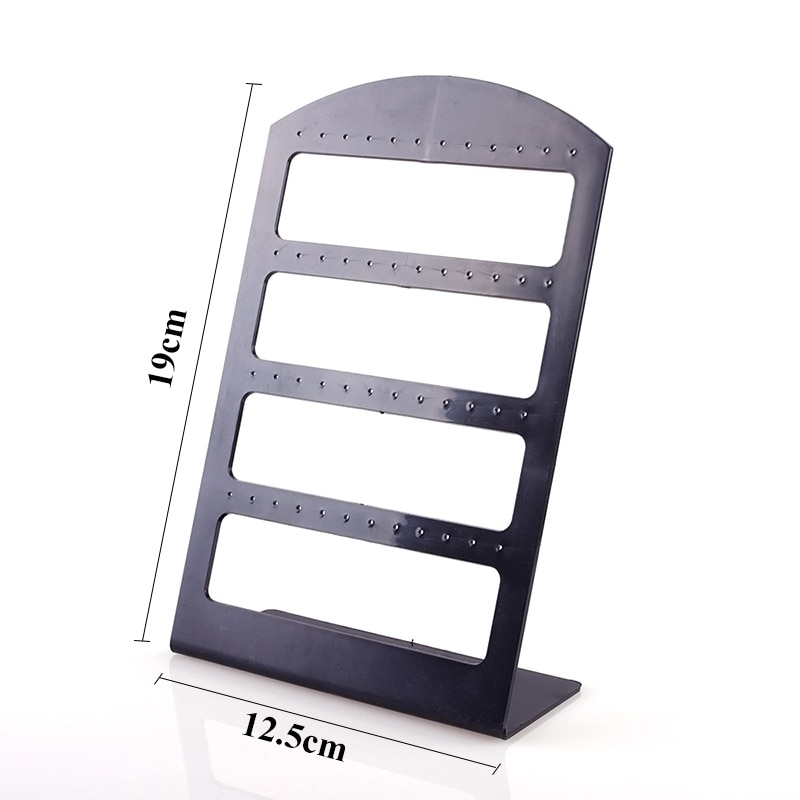 48 Gaten Sieraden Organizer Stand Zwart Plastic Oorbel Houder Pesentoir Oorbellen Display Rack Etagere