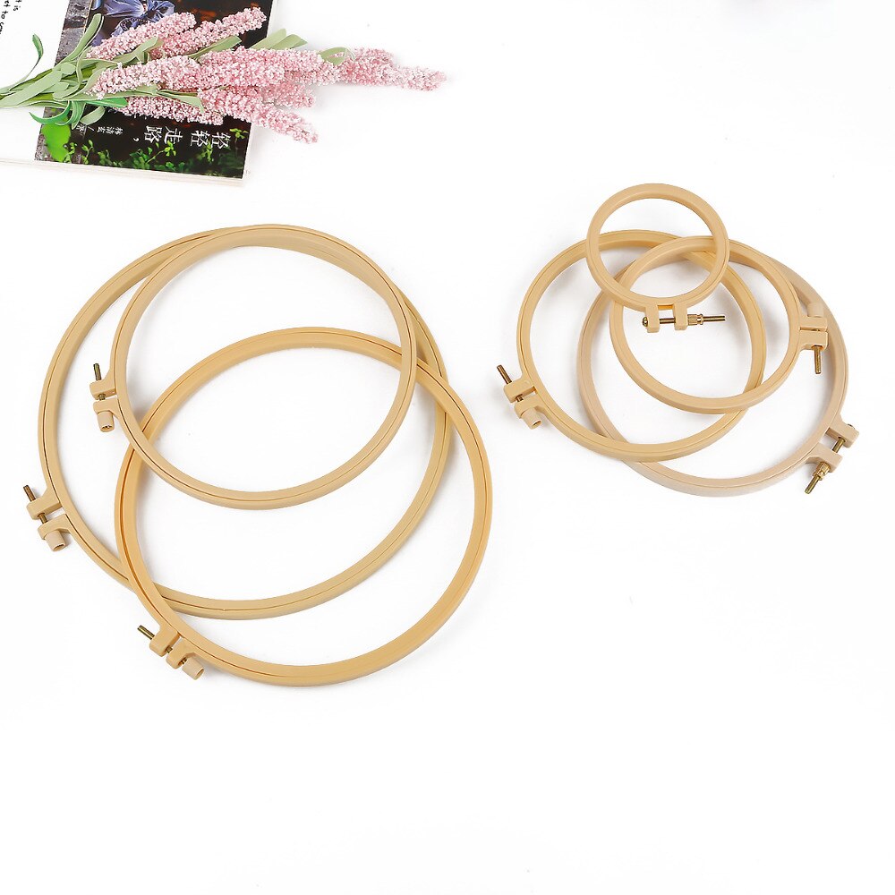 8 Sizes DIY Needlecraft Cross Stitch Machine Round Loop Hand Household Sewing Tools Bamboo Frame Embroidery Hoop Ring For Sewing