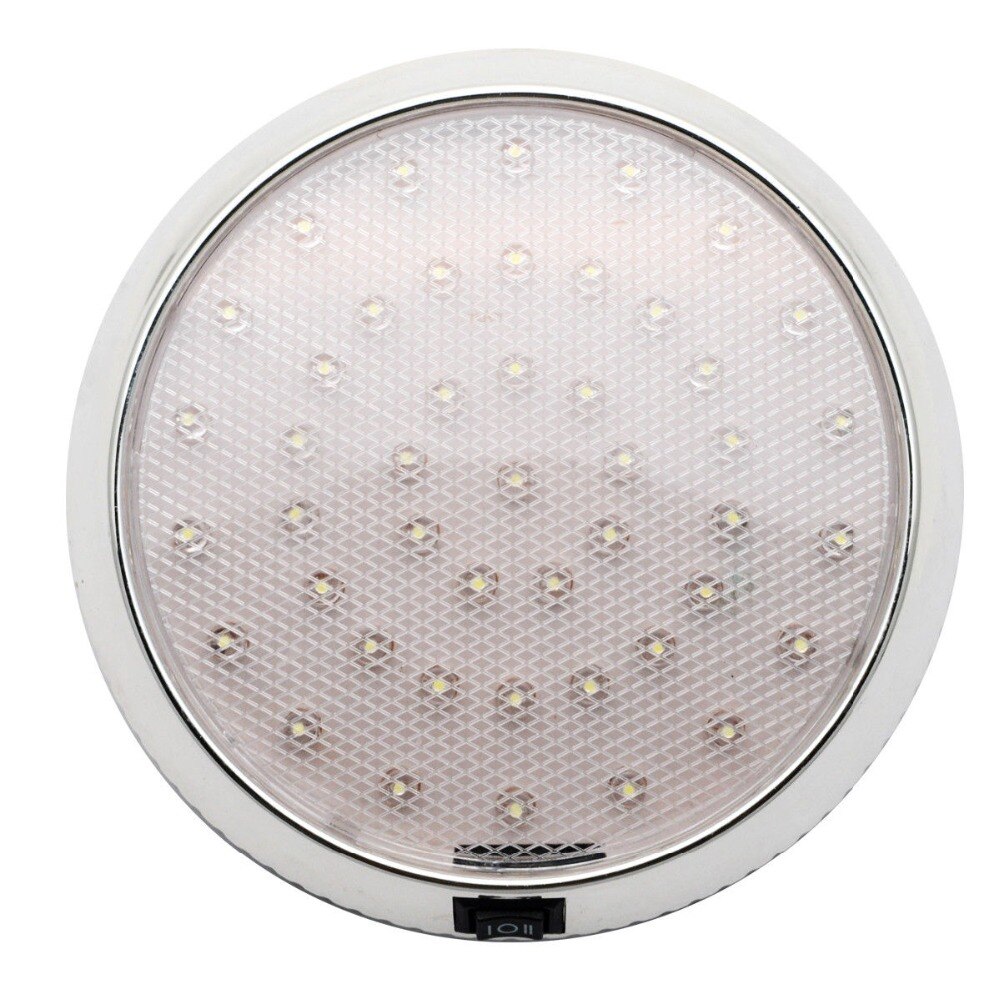 Dc12v bilar runt tak kupoltak interiörbelysning lampa på/av-brytare 46 led vitt ljus