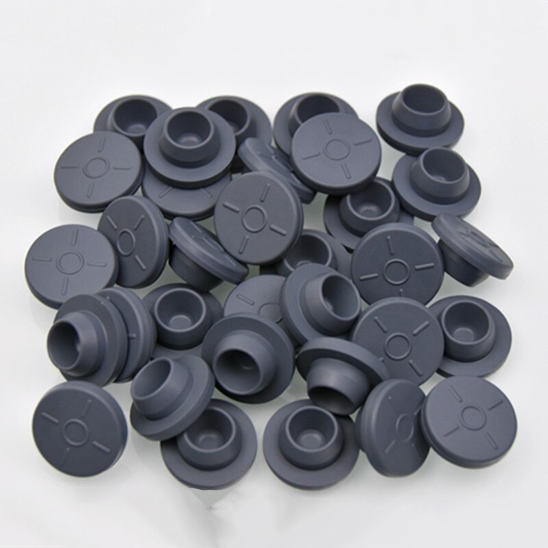 Tapones de goma autocurativos para inoculación, tapones de goma de 20mm, 100 unidades