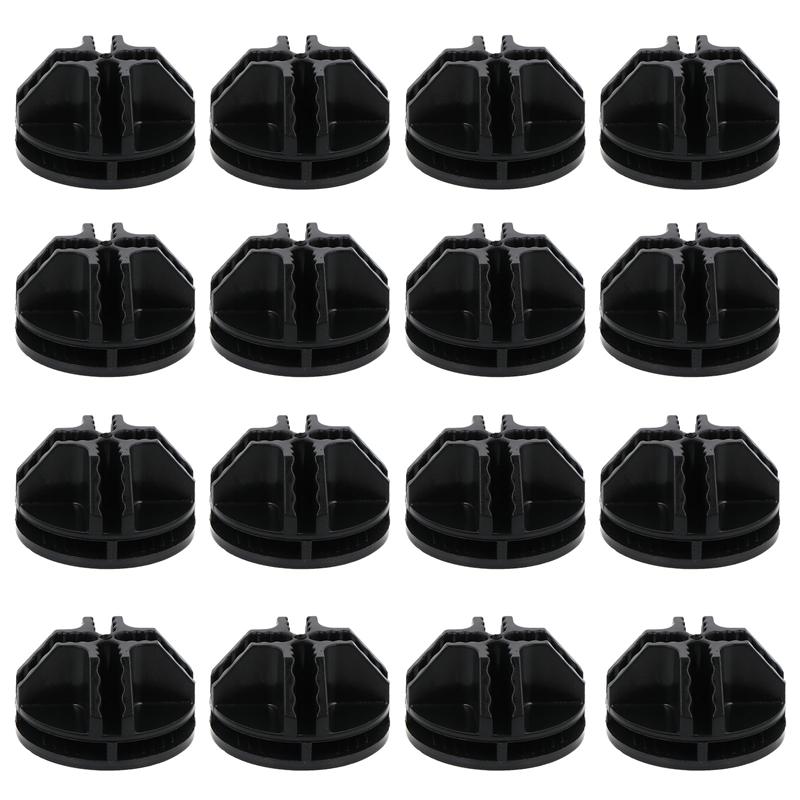 Accesorios de armario de zapatos para el hogar, hebillas de plástico, botones fijos, 20 Uds.: Black