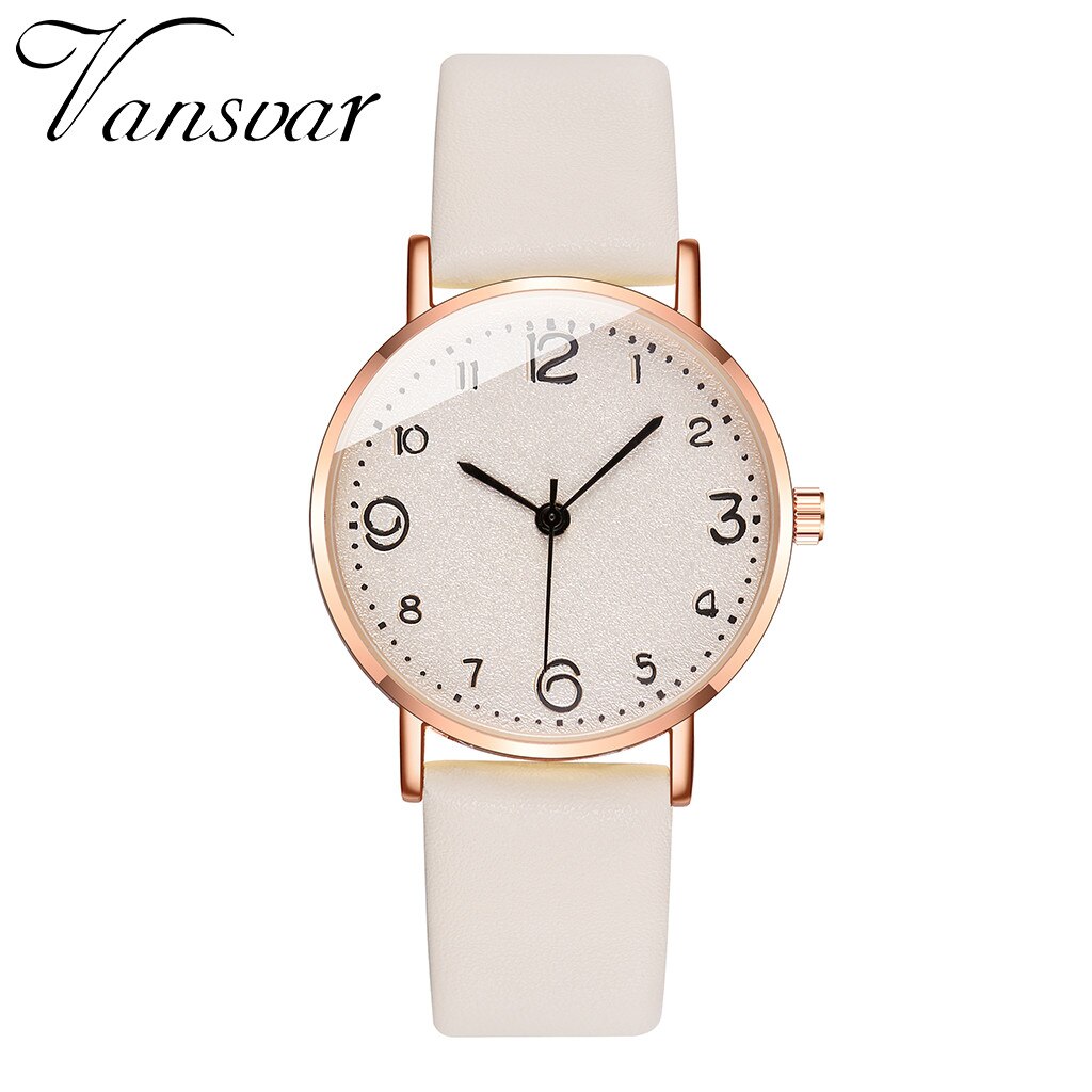 Luxe Vrouwen Polshorloge Casual Quartz Lederen Band Newv Band Jurk Horloge Dames Analoge Horloge Dames Horloge: D