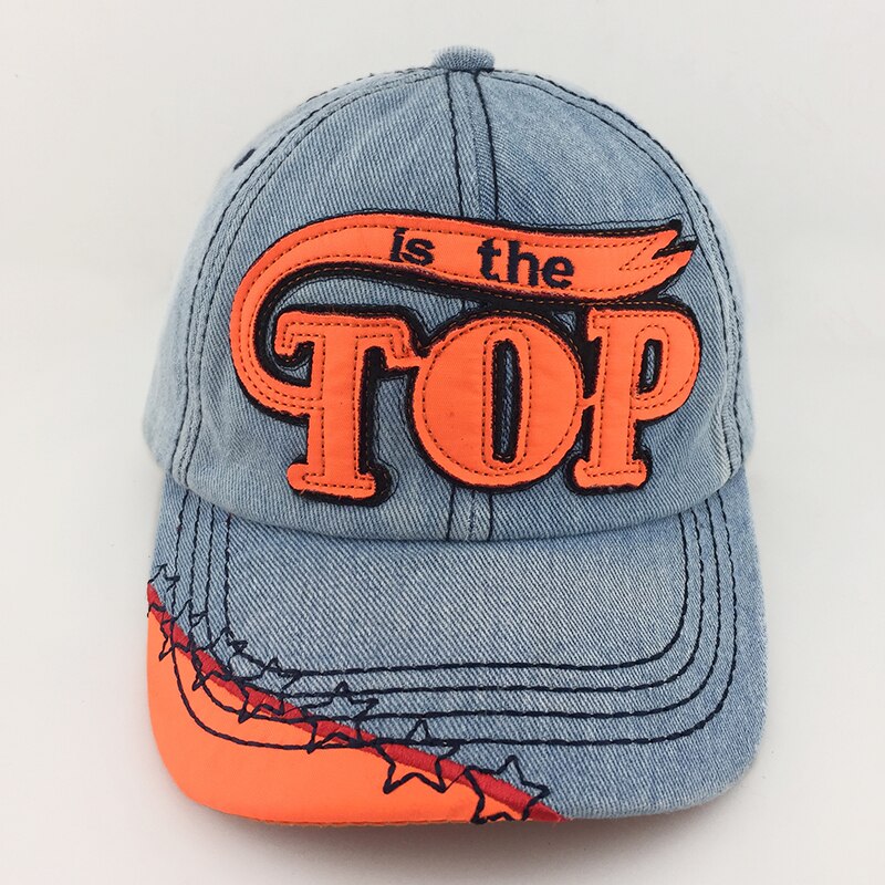 Lente zomer baby jongen hoed kinderen kinderen baseball pet jongen letter baby hoed buiten strand sport zonnehoeden hiphop snapback petten: Oranje top