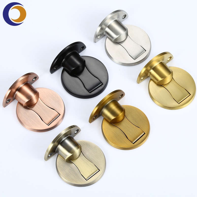 Magnetic Door Stops 304 Stainless Steel Door Stopper Hidden Door Holders Catch Floor Nail-free Doorstop Furniture Hardware