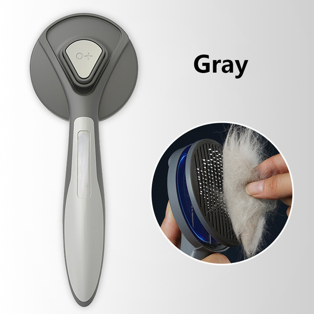 Kat Kam Borstel Pet Grooming Kam Zelfreinigende Kam Hond Naald Kam Comfortabele Drijvende Haar Verwijderen Beauty Producten: Grey