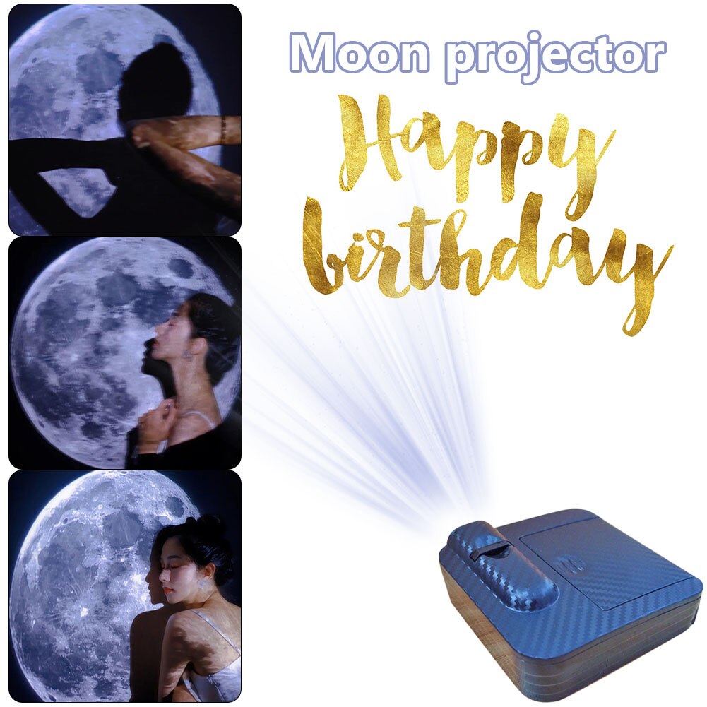 Ins Moon Projection Lamp Background Projector Night Light Photo Prop Wall Lights Birthday Party Decoration Bedroom Decor