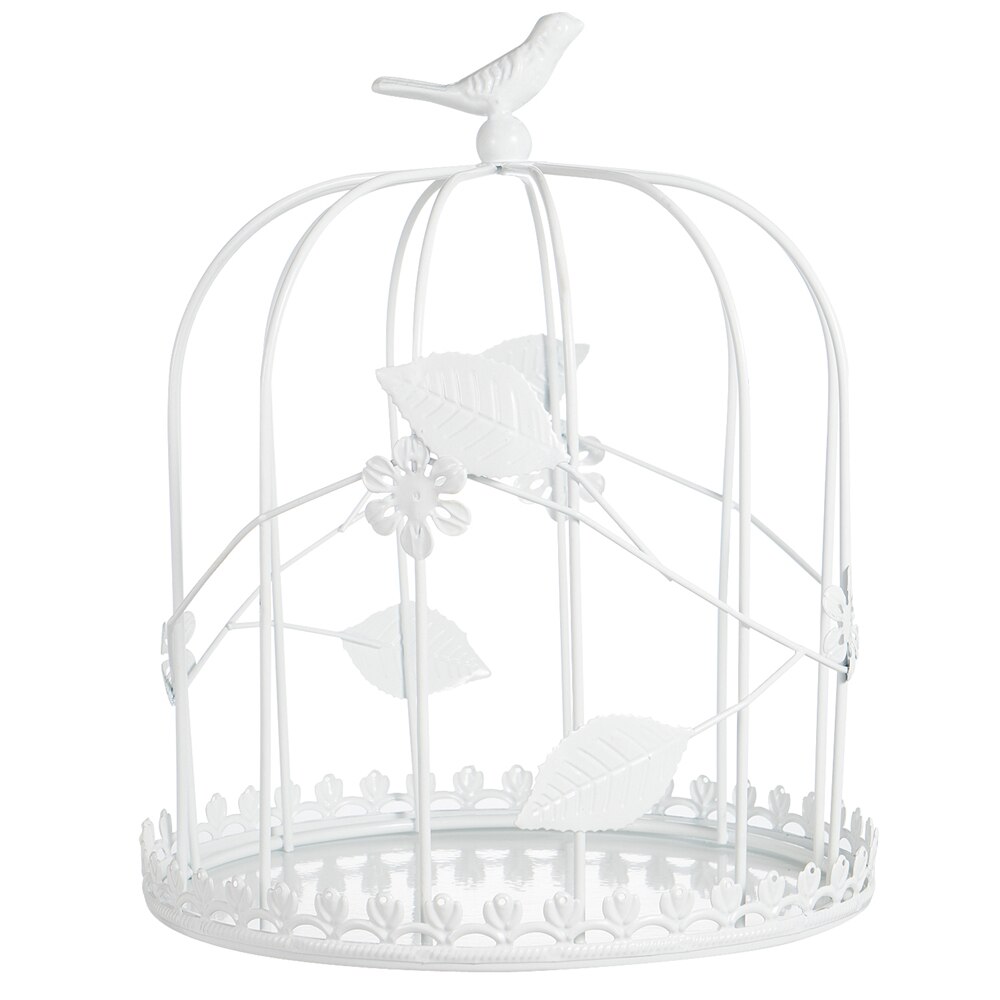 Metal Birdcage Shaped Hanging Wedding Card Holder Box Candle Lantern Candle Holder Photo Props Shop Bar Party