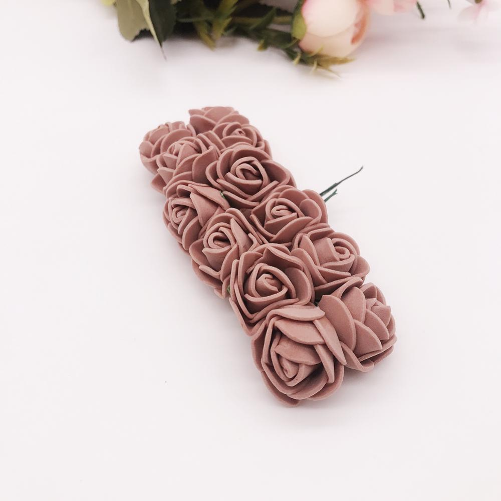 144 stück Günstige künstliche blumen Mini schaum Teddy bär von rosen Strauß Vase für Heimat Dekor hochzeit dekorative blume kranz: 4