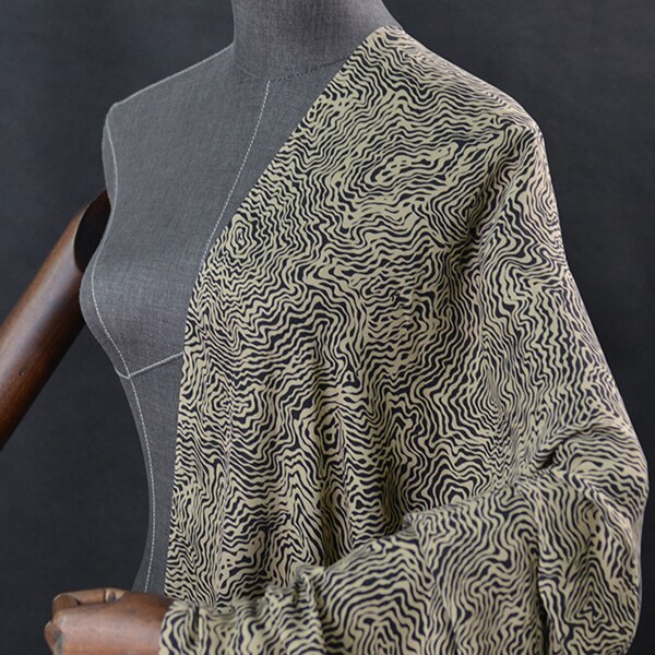 Georgette di seta pura crepes tessuto a righe disegno 16momme buona drapability,SCG634