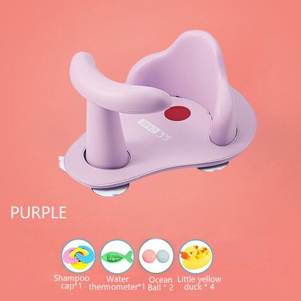 Baby Bathtub Ring Seat Infant Child Toddler Kids AntiSlip Chair Tub Seat Baby Bathtub Pad Mat Chair Baby Care Child Bathing Seat: purple accessory