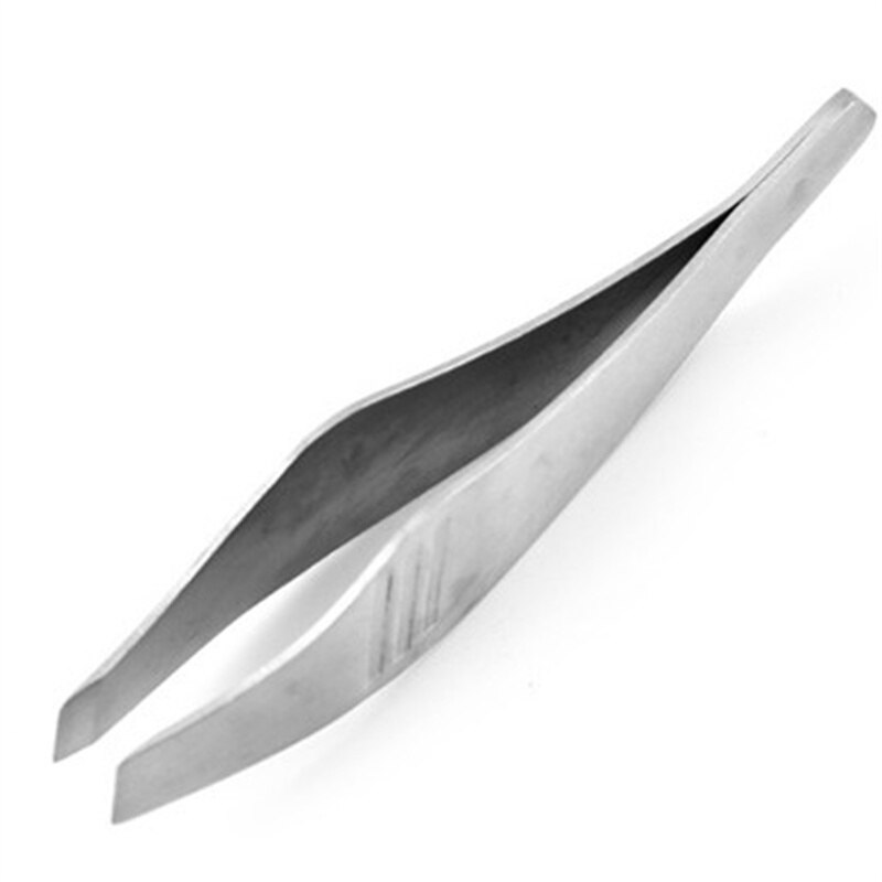 Pinzas de acero inoxidable para hueso de pescado, pinzas para alimentos, herramienta de depilación, pinzas para jamón en ángulo, herramienta para mariscos, 1 unidad: Default Title