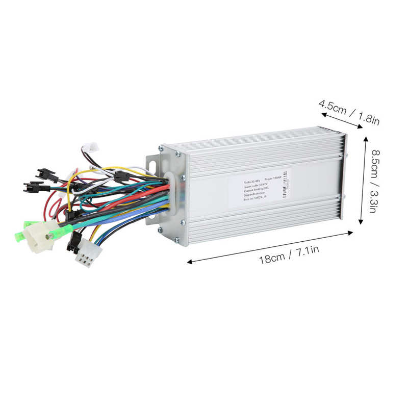 Electric Scooter Controller 36V/48V 350W/450W/500W/1000W/1500W 124DX Brushless Motor Control Box Lithium Battery Controller Set