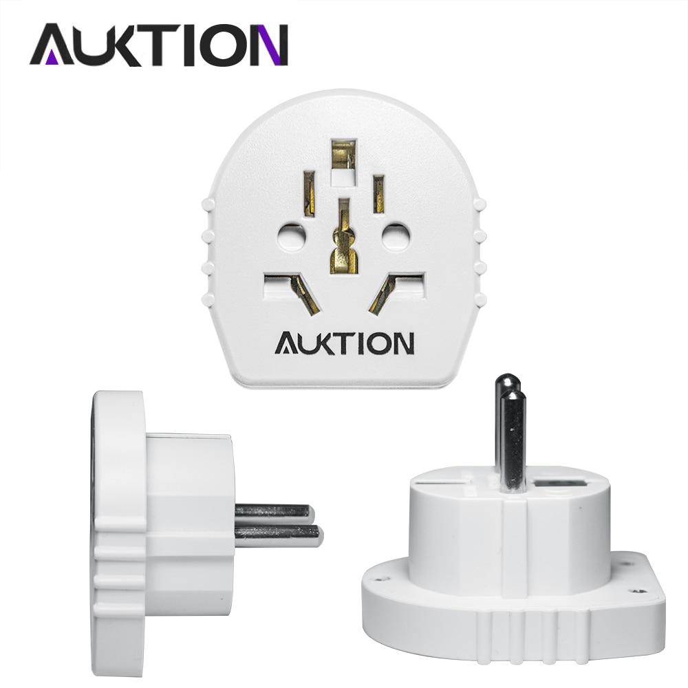 2025 Upgrade Versie Auktion 16A 250 V EU Converter Universele EU Plug AU US UK CN Naar EU Adapter Europese reizen Adapter Socket