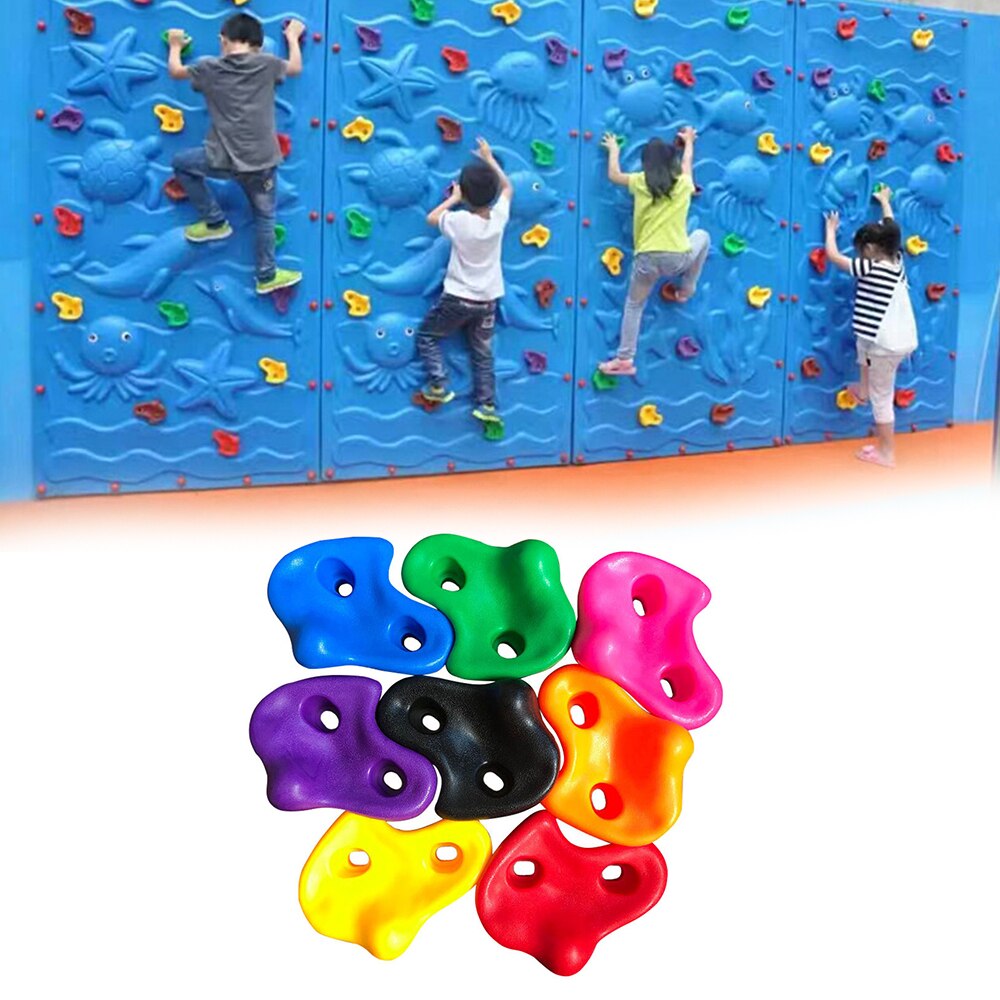 10 stks/set Outdoor Klimmen Stenen Kids Game Hand Voeten Houdt Kinderen Speelgoed Outdoor Gereedschap Kinderen Plastic Muur Stenen Kleine size