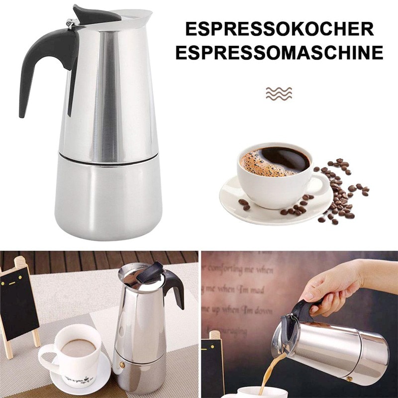 Ekspres robić kawy perkolator włoski szczyt Moka Espresso kawiarka robić Espresso perkolator 100/200/300ML zaparzacz robić kawy