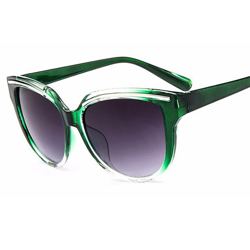 Diguyao marque de luxe solbriller oculos de sol feminino damemærke vintage cat eye black clout briller briller: Grøn