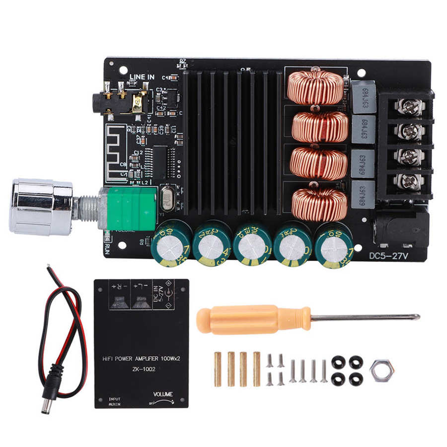 Medidor de energía 100Wx2 HIFI de alta potencia, amplificador Digital estéreo de 2,0 AMP, placa accesorio para monitor de potencia Bluetooth 5,0