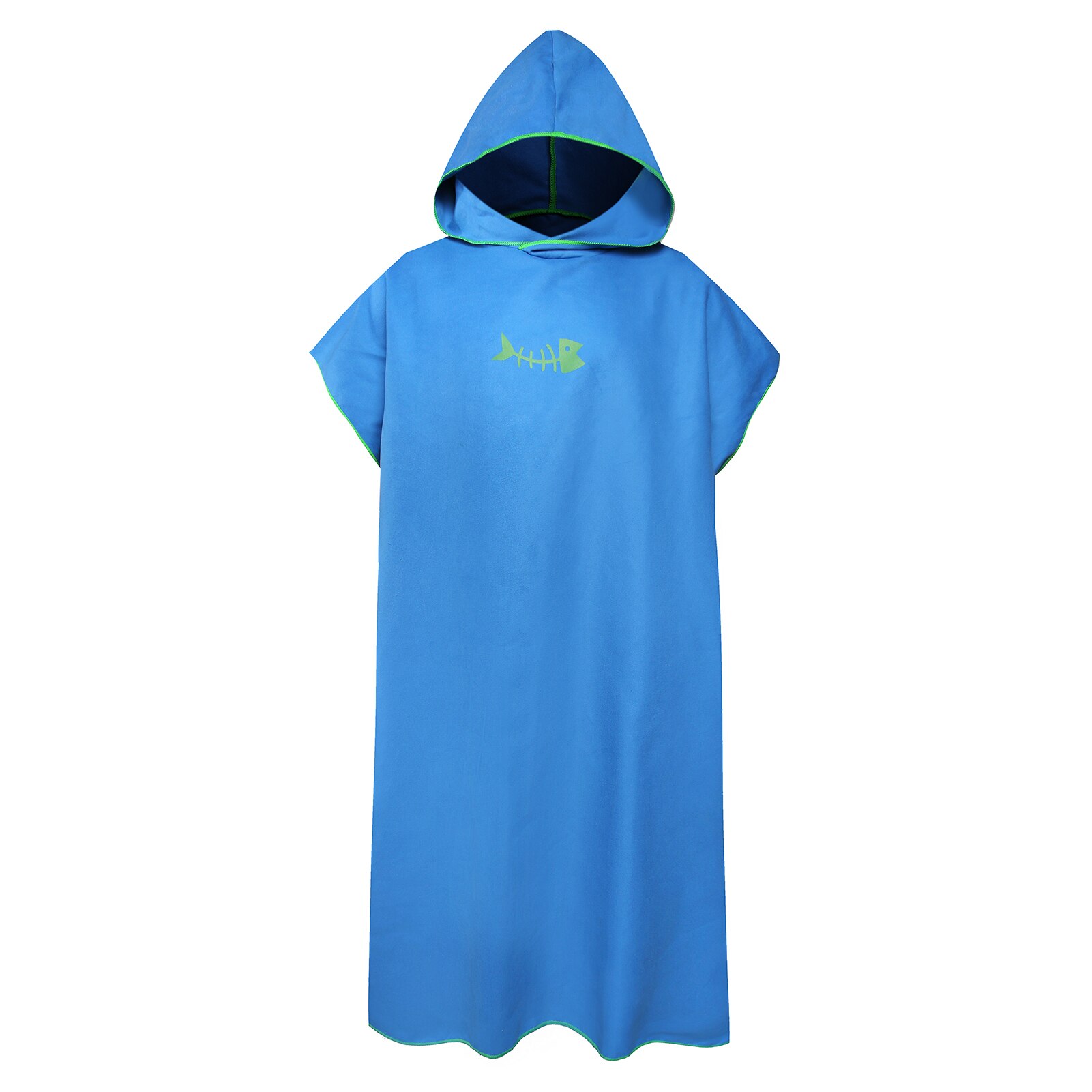 Surfen Poncho Ändern Handtuch schnell-trocken Mit Kapuze Kleid Mikrofaser Strand Decke Schlecht Handtuch Schwimmen Handtuch Neoprenanzug Strand Poncho für erwachsene: Blau