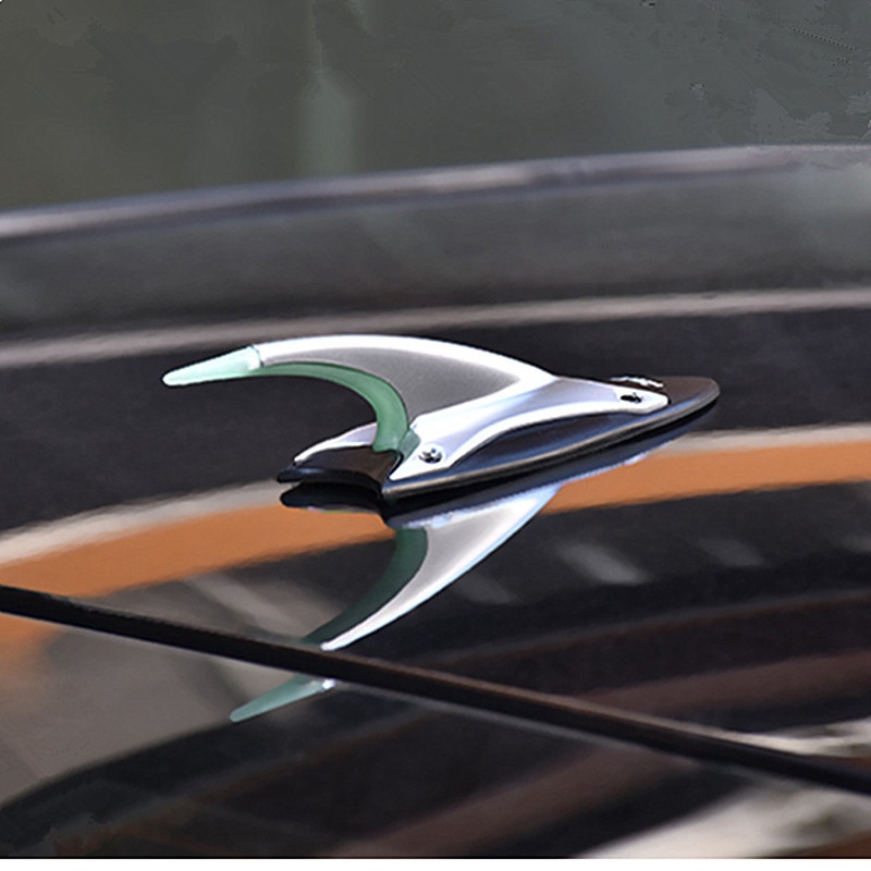 Universal Car Shark Fin Antenna Luminous Fluorescence Car Aerials Anti-static Car Roof Antenna Car Decoration Shark Fin Antenna