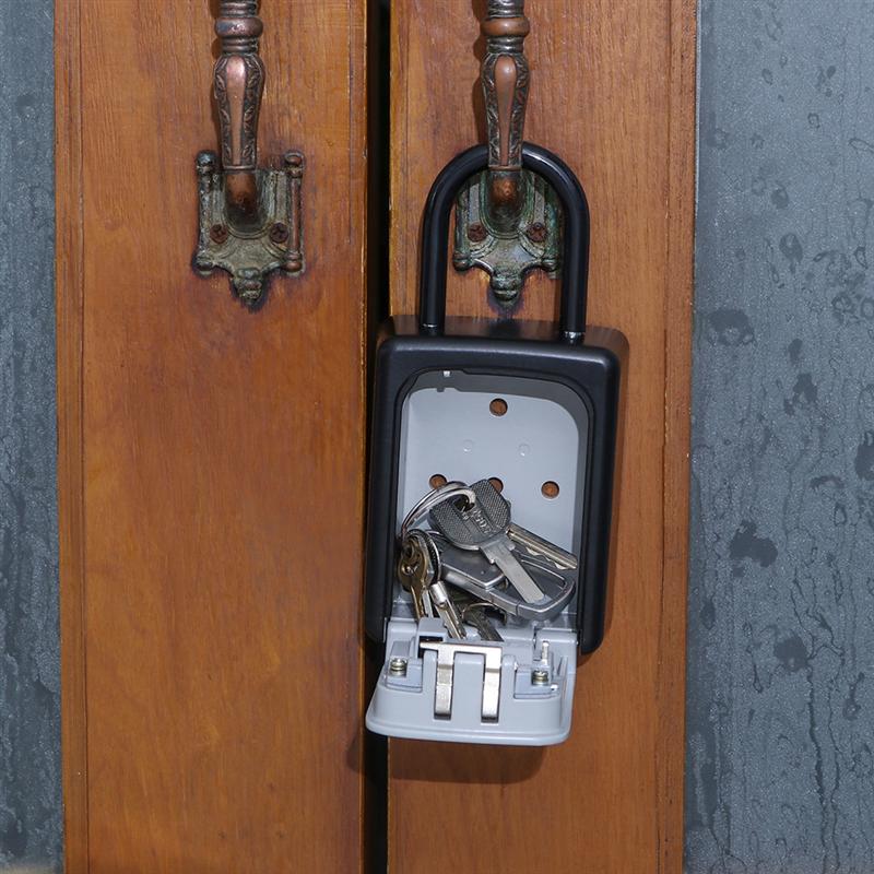 Portable Aluminium Alloy Key Safe Box Secure Box Security Key Holder Safty Key Lock Box Set-Your-Own Combination