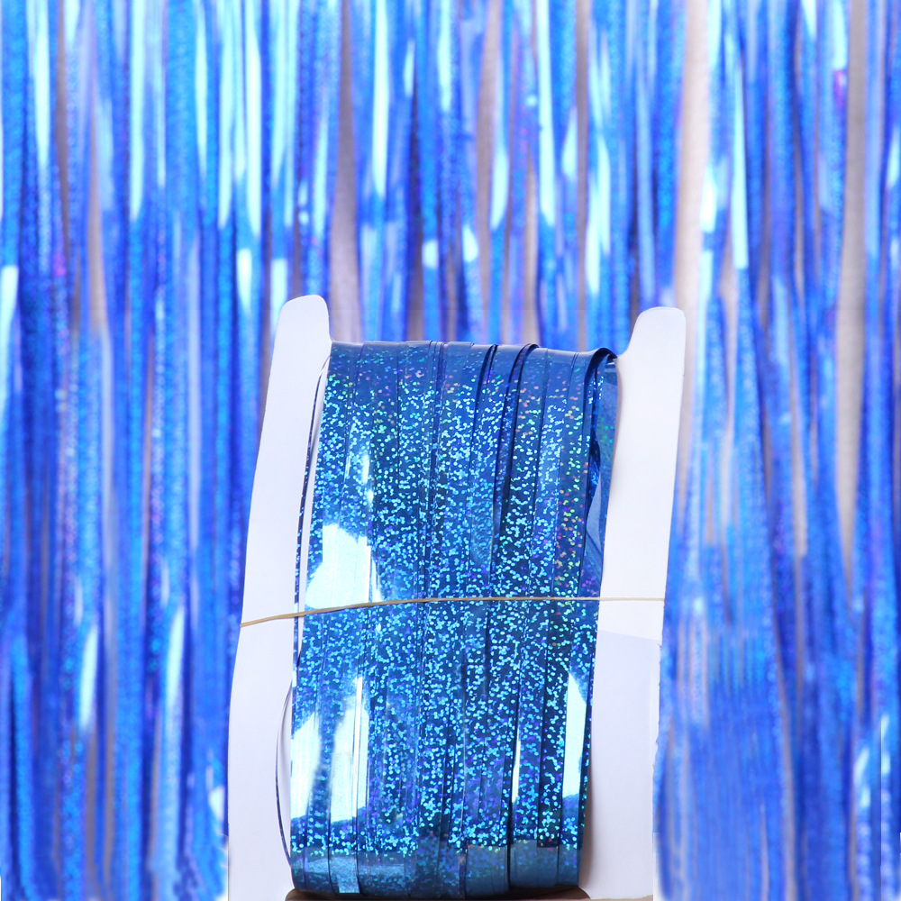2m prata folha metálica enfeites franja cortina congelado festa decoração suprimentos inverno casamento pano de fundo decoração natal ornamentos: Oliva