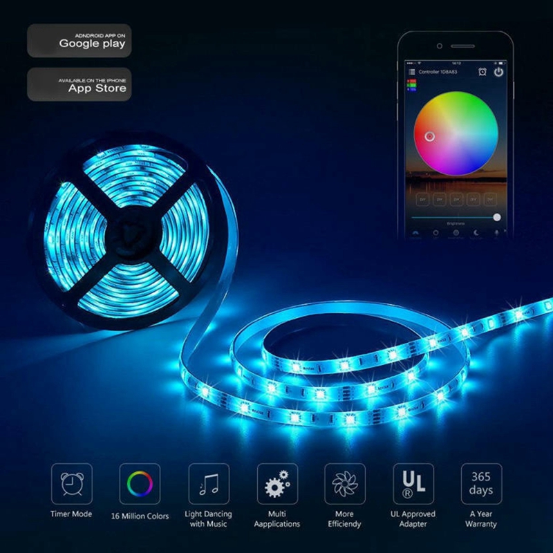 YO-Wireless Bluetooth LED Dimmer Remote Controller DC5-24V With LED 5050 Connector Kit 10 Mm 4-Pin, LED Strip Connectors