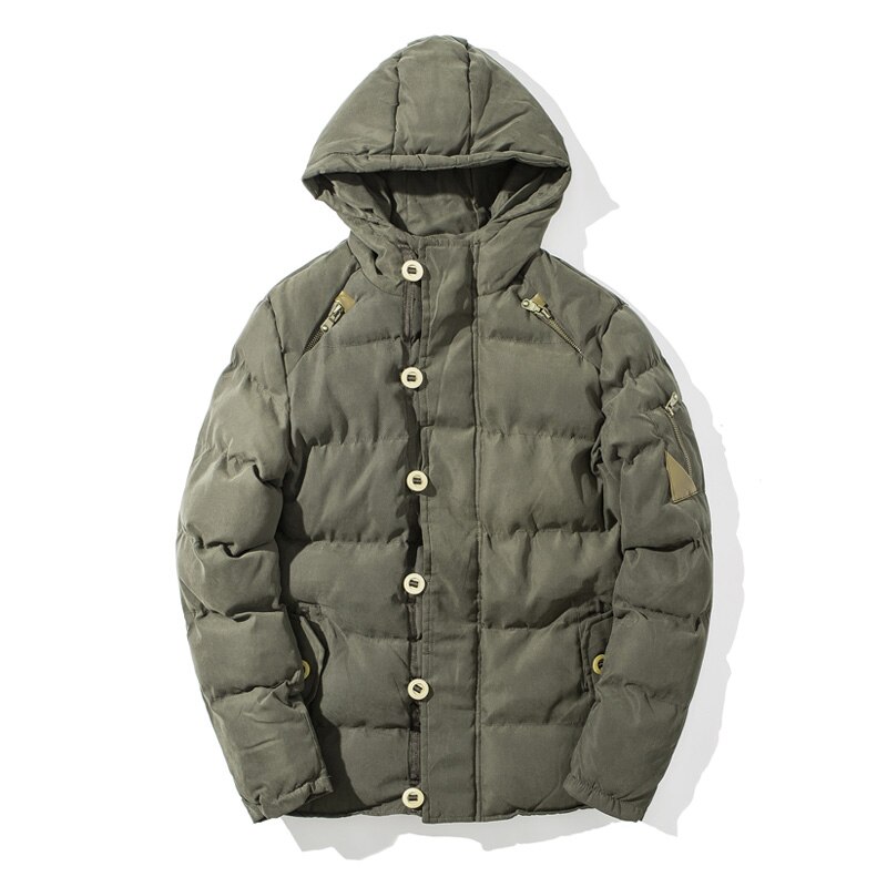 Mode Jasje Man Stijl Casual Jas Dikke Warme Winter Uitloper Jas Mannelijke Slanke Katoenen Jas Heren Parka Heren capuchon