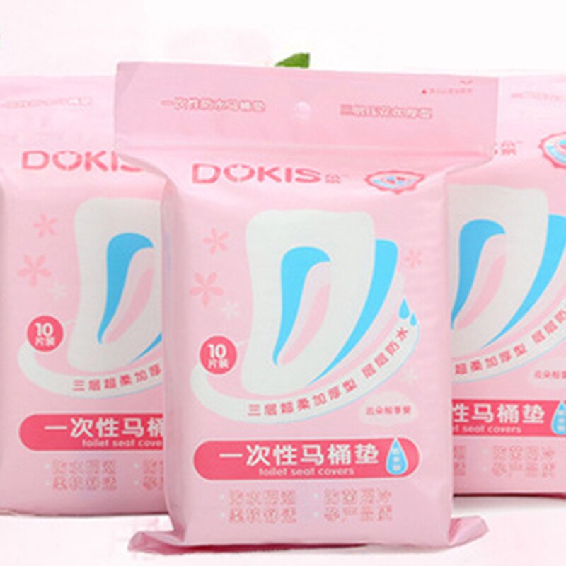 10 stuks/set wegwerp toiletbrilhoes drielaags waterdichte veiligheidstoiletbrilbeschermer type moederzittingbeschermer babyvoeding