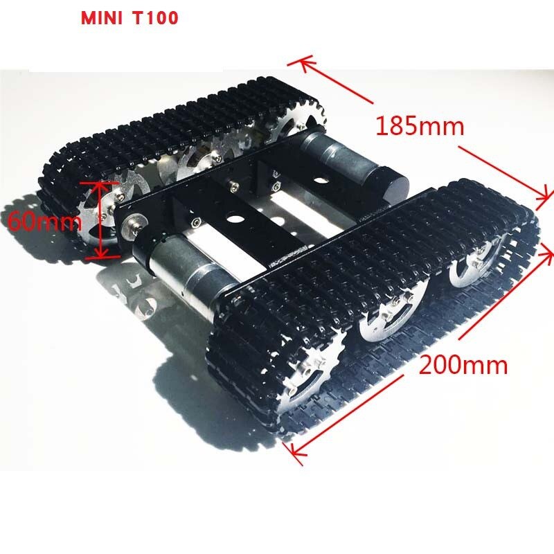 Mini T100 Metal Tracked Crawler Tank Chassis With 33GB-520 Motor RC Robot Diy For Arduino Toy