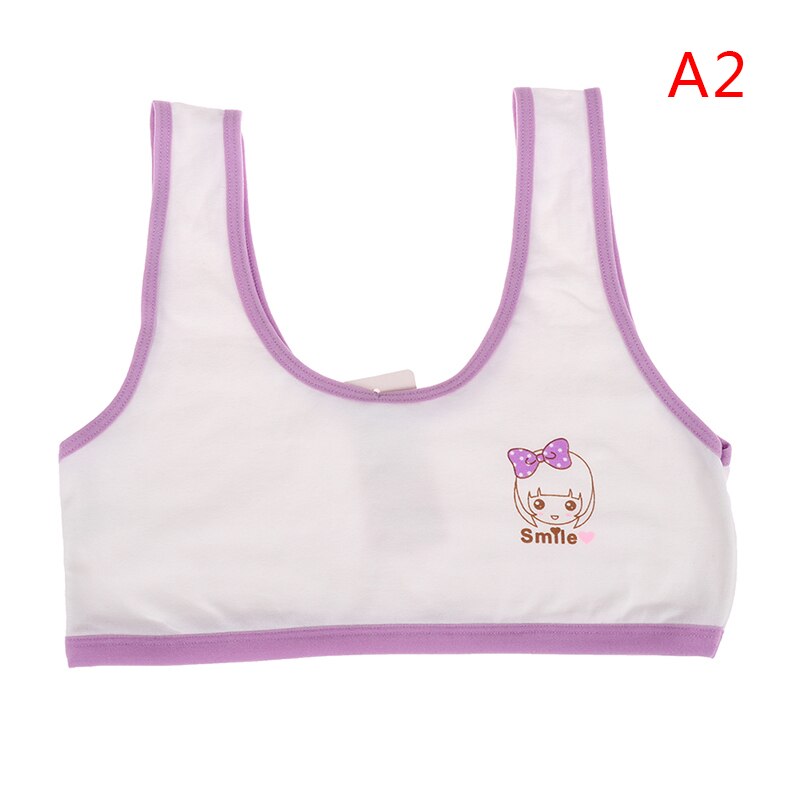 Sujetador de entrenamiento de verano para niña, ropa interior con cabeza de gato, para pubertad, para joven, lencería para pubertad, 1 unidad: 2