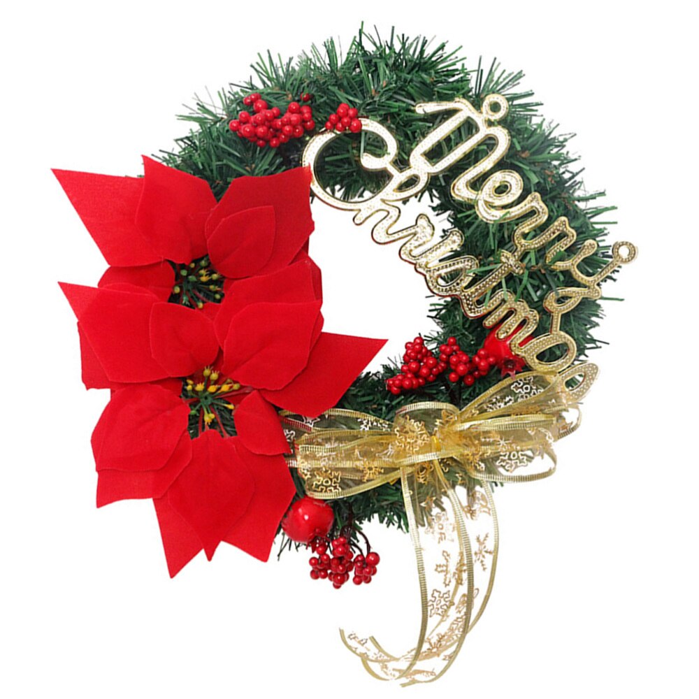 1pc xmas guirlande dekorativ krans fest krans pynt julepynt