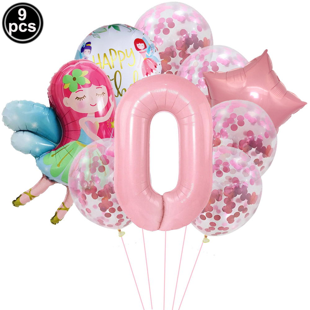 Spring Fairy Birthday Party Decoration Flower Fairies Girls Happy Birthday Hanging Banner Decor for Fairy Theme Birthday Party