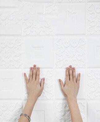 Waterdichte Zelfklevende 3D Stevige Muur Plafond Plafond Decoratieve Muur Schuim Baksteen Behang Vochtwerende Sticker