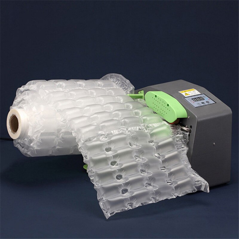 Puffer Aufblasbare Tasche Luft Kissen Maschine Gefüllt Tasche Kürbis Film Stoßfest Rolle Film Automatische Verpackung Werkzeuge blasiert Film 300M