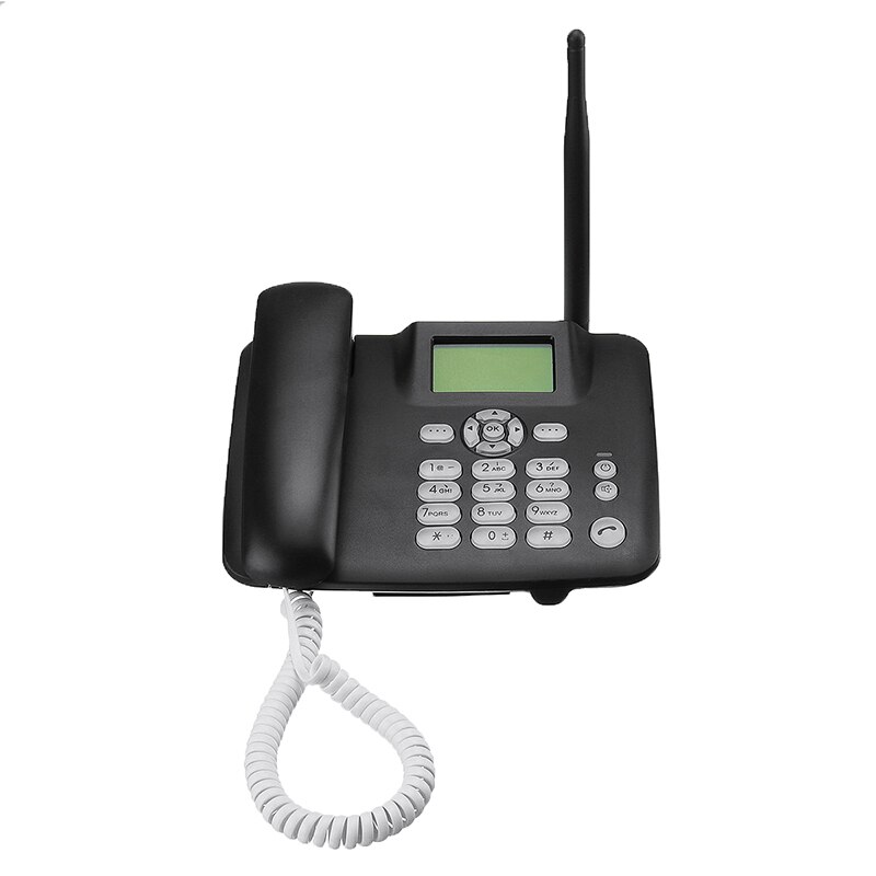 Zwarte Vaste Desktop Draadloze Draadloze Telefoon 4G Gsm Desk Phone Sim-kaart Sms Functie Desktop Telefoon Machine