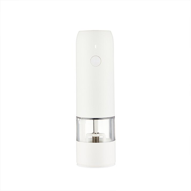 Elektrische Peper En Zout Molen Set, led Licht Spice Mill Verstelbare Grofheid Pepermolen Keuken Slijpen Gadgets 1/2/4Pcs: 1pc white