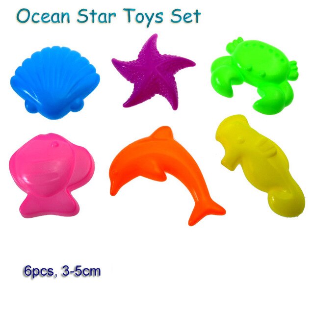 100g/Set Sand Glue for Slime Clay Novelty Beach Toys Sand Model Clay Dynamic Moving Magic Sand Toys for Children Christmas: Ocean Star Toys Set