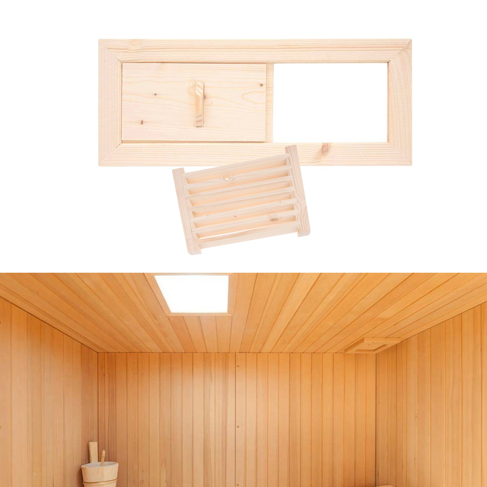 Gran sauna luft ventilation cedertræ væg udluftning sauna værelse dampbad tilbehør