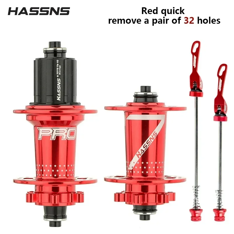 HASSNS PRO7 MTB 36H Hub 32 36 Holes Bearing Bike Freehub Rear Hub Quick Release 32H Four Palin 7 8 9 10 11 12 Speed 6 Pawl Hubs: PURPLE