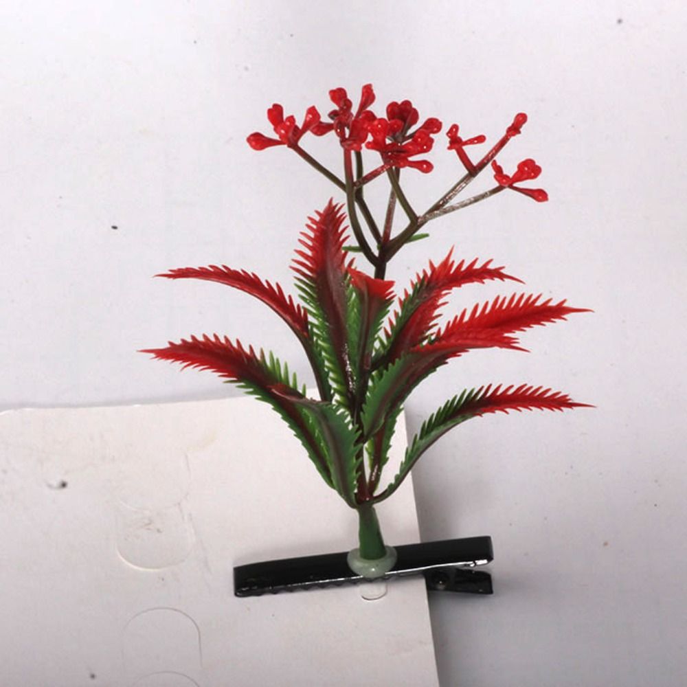 1Pair Simulation Bean Sprout Hair Clip Cherry Butterfly Flower Plant Hairpins Hair Accessories Funny Cartoon Duckbill Clips