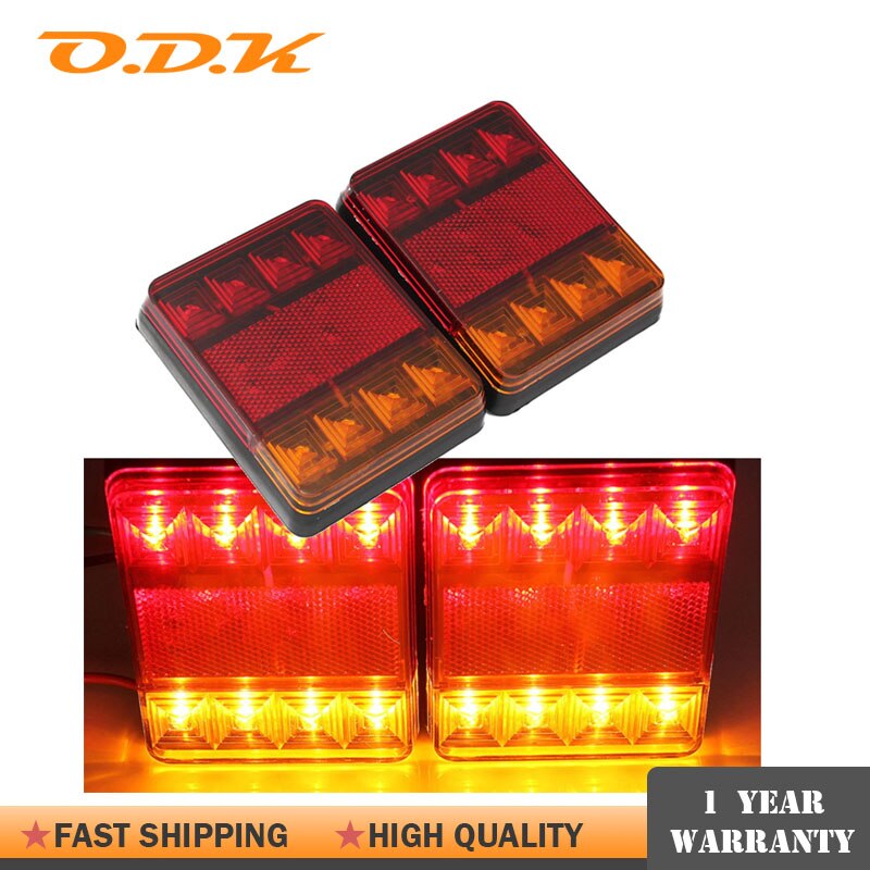 2x 12v led bil lastbil bakljus bakljus bak bromsljus signal indikator lamp markör för husbil trailer lastbil båt husvagn